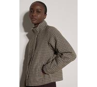 Apricot Women's Houndstooth Funnel Neck Jacket in Black | Size: 12 Apricot Black 12