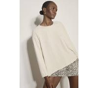 Apricot Women's Jacquard Knit Jersey Top in Stone | Size: 14