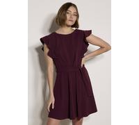Apricot Women's Jersey Crepe Ruffle Mini Dress in Burgundy | Size: 16 Apricot Burgundy 16
