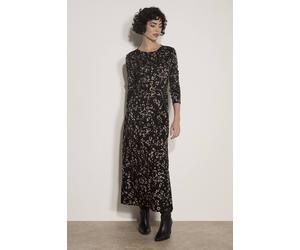 Apricot Women's Jersey Knit Leopard Print Maxi Dress in Black | Size: 10