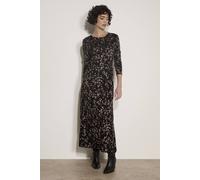 Apricot Women's Jersey Knit Leopard Print Maxi Dress in Black | Size: 8