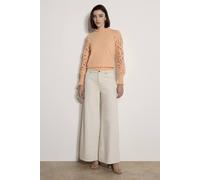 Apricot Women's Lace Mesh Jumper in Coral | Size: 10