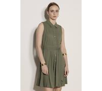 Apricot Women's Linen Blend Shirt Mini Dress in Khaki | Size: 14
