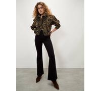 Apricot Women's Lola Flare Jeans in Black | Size: 28