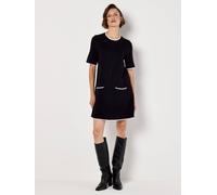 Apricot Women's Monochrome Knitted Mini Dress in Black | Size: 10 Apricot Black 10