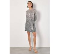 Apricot Women's Ombre Sequin Mini Dress in Grey | Size: 14