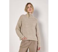 Apricot Women's Oversized Chunky Knit Jumper in Stone | Size: 16