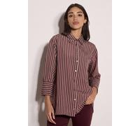Apricot Women's Oversized Stripe Shirt in Burgundy | Size: 12