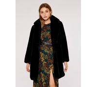 Apricot Women's Oversized Super-Soft Faux Fur Coat in Black | Size: 14 Apricot Black 14
