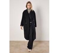 Apricot Women's Oversized Tailored Boyfriend Coat in Black | Size: 14 Apricot Black 14