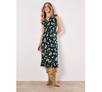 Apricot Women's Painterly Floral Midi Dress in Green | Size: 18 Apricot Green 18