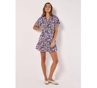 Apricot Women's Painterly Floral Mini Dress in Navy | Size: 10 Apricot Navy 10