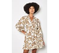 Apricot Women's Painterly Sarasa Floral Mini Dress in Cream | Size: 16 Apricot Cream 16