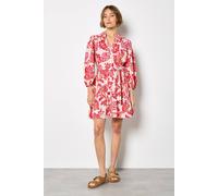 Apricot Women's Painterly Sarasa Floral Mini Dress in Pink | Size: 16 Apricot Pink 16