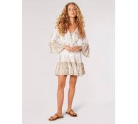 Apricot Women's Paisley Shimmer Mini Dress in Cream | Size: 16