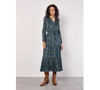 Apricot Women's Paisley Sparkle Midaxi Dress in Navy | Size: 8