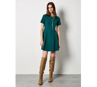 Apricot Women's Panel Knitted A-Line Mini Dress in Teal | Size: 8