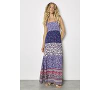 Apricot Women's Patchwork Floral Paisley Maxi Dress in Purple | Size: 8 Apricot Purple 8