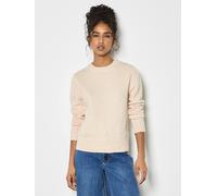 Apricot Women's Pearl Embellished Ribbed Knit Jumper in Stone | Size: 14 Apricot Stone 14