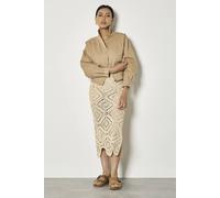 Apricot Women's Pleat Detail Bomber Jacket in Beige | Size: 14 Apricot Beige 14