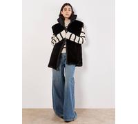 Apricot Women's Reversible Oversized Puffer Gilet in Black | Size: 8 Apricot Black 8