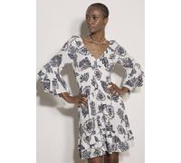 Apricot Women's Sarasa Floral Ruffle Mini Dress in Navy | Size: 18 Apricot Navy 18