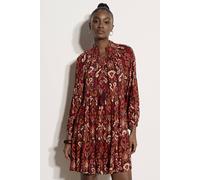 Apricot Women's Shimmer Ikat Babydoll Mini Dress in Burgundy | Size: 12 Apricot Burgundy 12