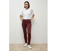Apricot Women's Sienna Skinny Fit Jeans in Burgundy | Size: 14 Apricot Burgundy 14