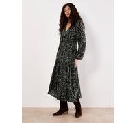 Apricot Women's Smock Waist Tiered Dress in Green | Size: 8