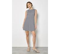 Apricot Women's Stripe Jersey Knit Mini Dress in Navy | Size: 12 Apricot Navy 12