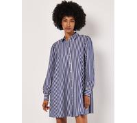 Apricot Women's Stripe Shirt Cotton Mini Dress in Navy | Size: 12 Apricot Navy 12