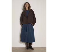 Apricot Women's Suedette Short Trench Jacket in Brown | Size: 14