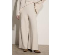 Apricot Women's Waffle Jersey Knit Wide-Leg Joggers in Stone | Size: 8