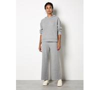 Apricot Women's Waffle Knit Hooded Jumper in Grey | Size: 8 Apricot Grey 8