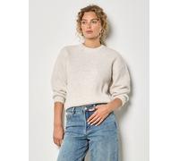 Apricot Women's Waffle Rib Knit Soft Jumper in Stone | Size: 16 Apricot Stone 16