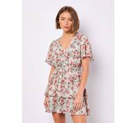 Apricot Women's Watercolour Floral Chiffon Mini Dress in Mint | Size: 14 Apricot Mint 14