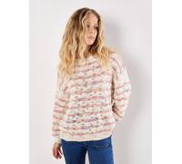 Apricot Women's Wavy Stripe Pastel Jumper in Stone | Size: 8 Apricot Stone 8