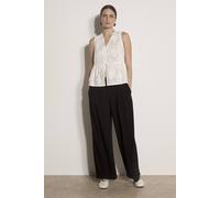 Apricot Wide-Leg Tailored Trousers In Black Black