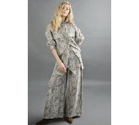 Apricot Women's Zimi Wide-Leg Leopard Print Jeans in Grey | Size: 30 Apricot Grey 30
