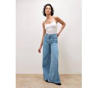 Apricot Women's Zana Wide Leg Jeans in Blue | Size: 14 Apricot Blue 14