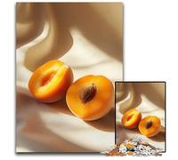 Apricots on Fabric Adult Jigsaw Puzzles 1000 Pieces Challenging Puzzles for Birthdays Holidays Best for Christmas 1000 PCS(75x50cm)