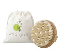 Apriqus Body Brush for Wet & Dry Brushing - Exfoliating Brush with Boar Bristles for Removing Dead Skin Cells, Cellulite & Improving Blood Circu