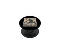April 15 Tax Monster Kaiju Accountant Wave Scene PopSockets Adhesive PopGrip
