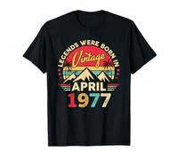 April 1977 Retro Sunset Classic 49-Year-Old 49th Birthday T-Shirt