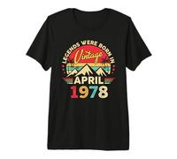 April 1978 Retro Sunset Classic 48-Year-Old 48th Birthday Premium T-Shirt