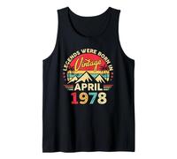 April 1978 Retro Sunset Classic 48-Year-Old 48th Birthday Tank Top