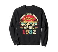 April 1982 Retro Sunset Classic 44-Year-Old 44th Birthday Sweatshirt
