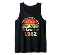 April 1982 Retro Sunset Classic 44-Year-Old 44th Birthday Tank Top