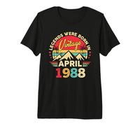 April 1988 Retro Sunset Classic 38-Year-Old 38th Birthday Premium T-Shirt