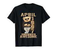 April 1997 29th Birthday 2026 Women 29 Years Teddy Bear T-Shirt